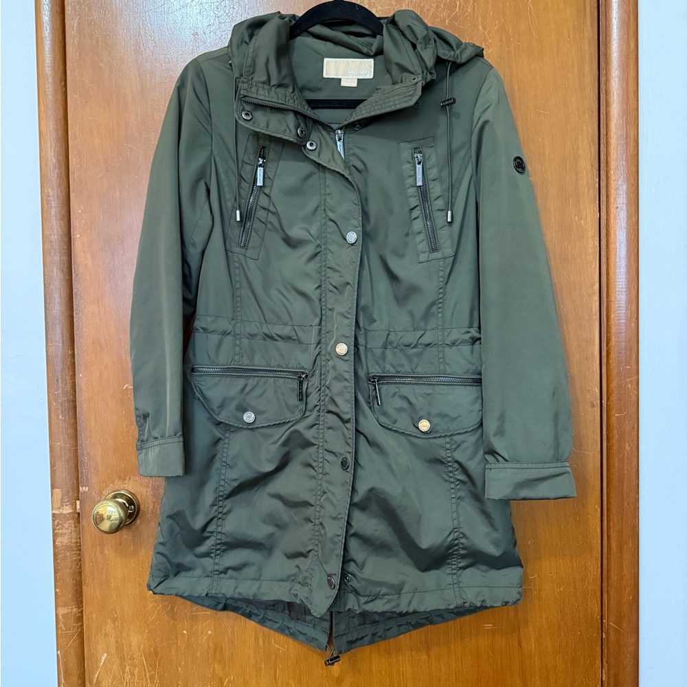 Michael Kors Water Resistant Hooded Jacket Raincoat